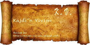 Kaján Vivien névjegykártya