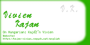 vivien kajan business card